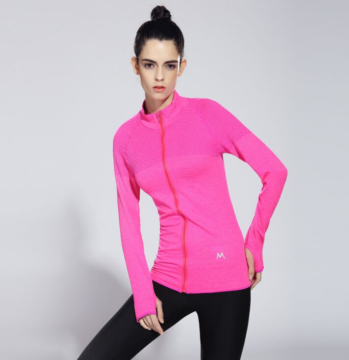 Women Warm Long Sleeve Gym Yoga Top Shirt Winter Zipper Sports Top Fitness  Jacket Thermal Underwear Shirts Woman Sport Clothing